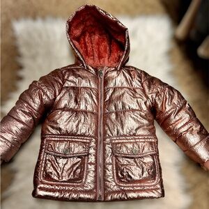 2T Cat&Jack Winter Puffer Jacket- Pink Metallic